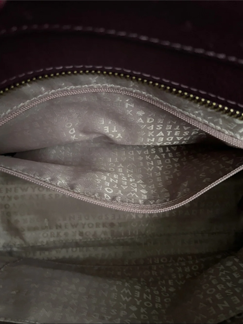 kate spade Plum Leather Satchel-Crossbody  Couple Minor Scratches Otherwise EUC